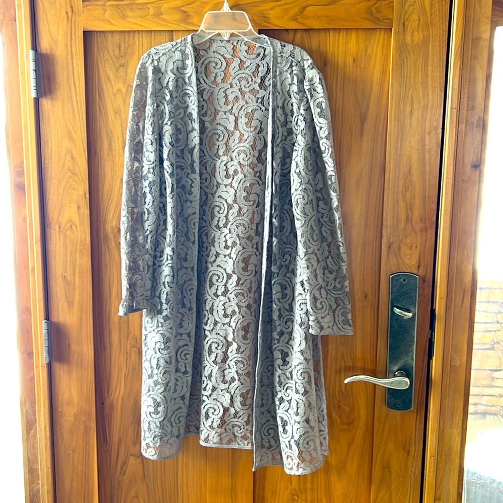 Lace jacket knee length